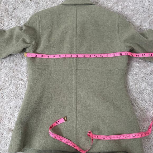 Vintage Green Wool Classiques Entier Small Collared Professional Full Zip Jacket - Picture 10 of 10